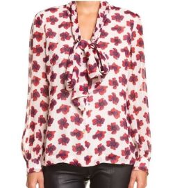 Tory Burch  Tops  Tory Burch Silk Tie Neck Blouse at Poshmark